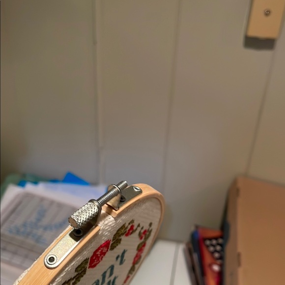 Embroidered Wall Art with Floral Design - Picture 7 of 10